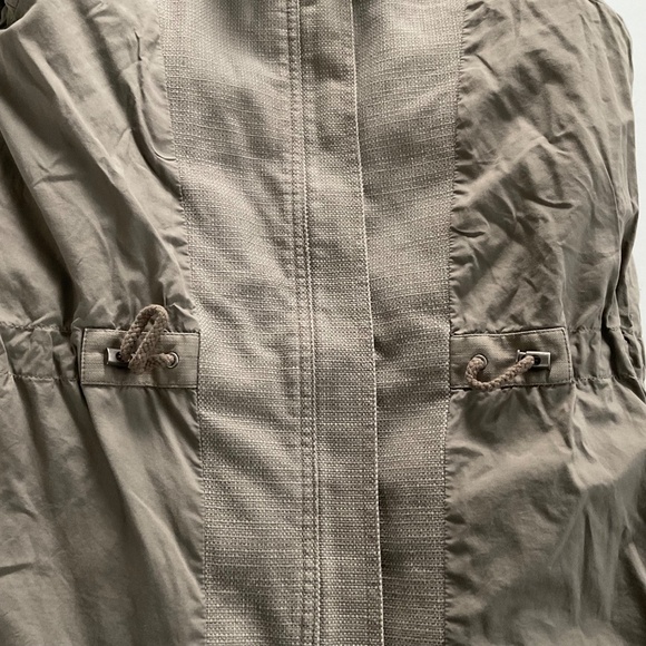 Comptoir Des Cottonniers Linen Coat XS/S Tan Asymmetrical Blend Boho Lagenlook - Picture 11 of 13